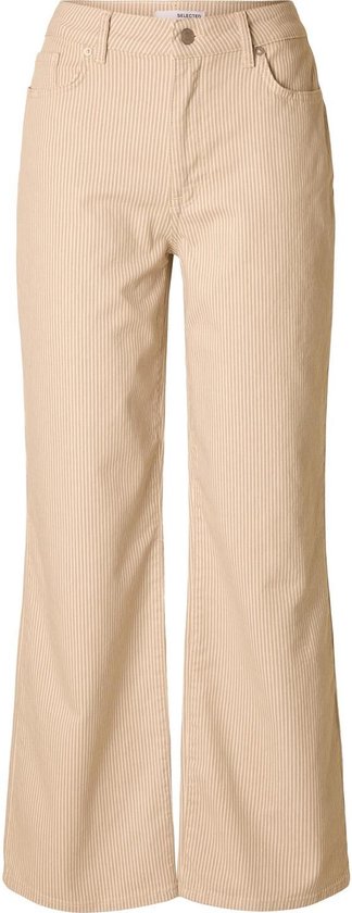 Selected Femme Alba Column Skirt in Beige Ecru main image 1