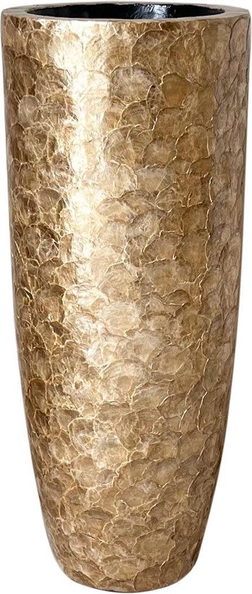Luxe Schelpenvaas - Goudkleurig - Elegant Design - 90cm