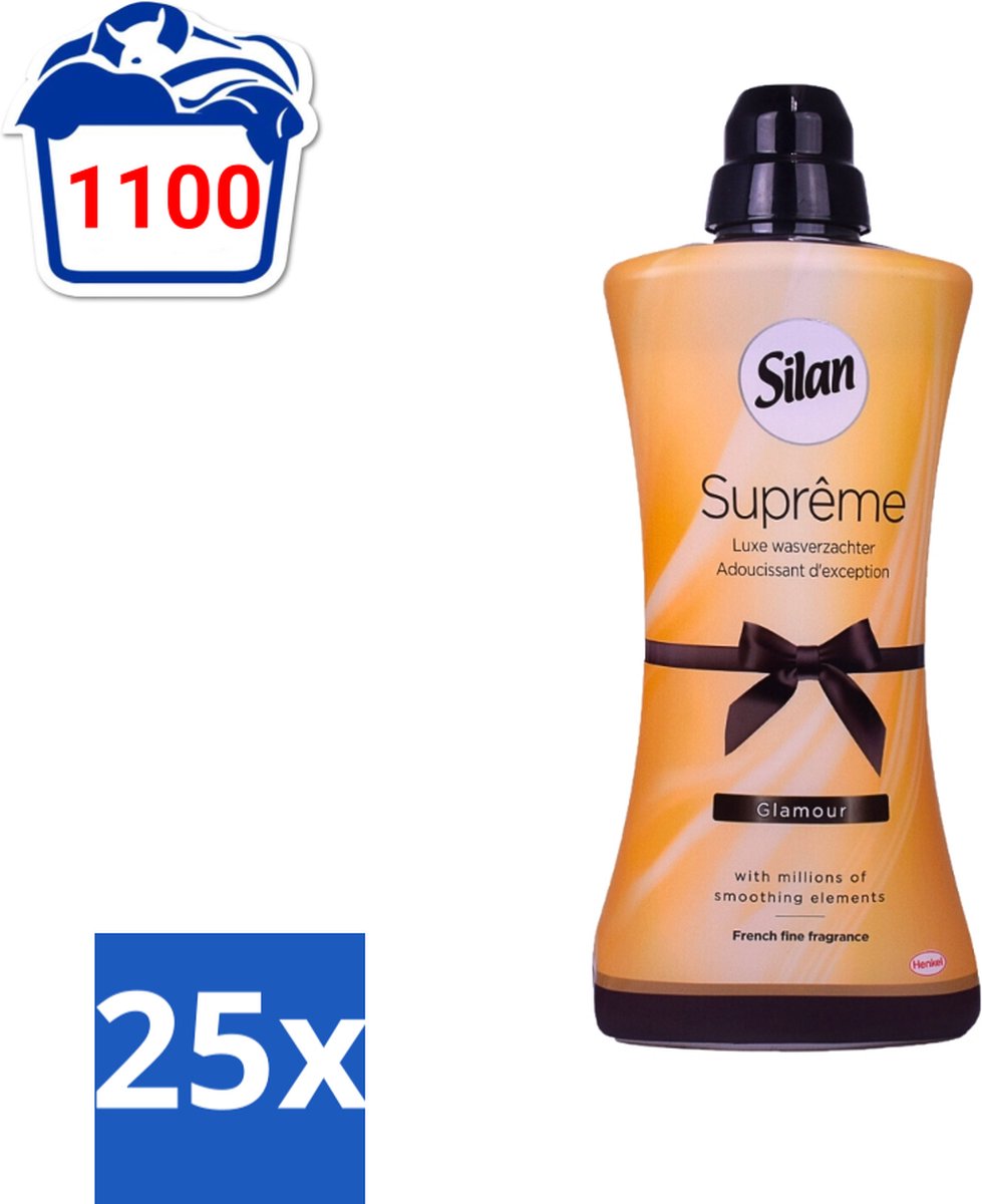 25 x Silan Suprême - Wasverzachter - Glamour - 44 Wasbeurten - 1.2L - Voordeelverpakking - 25 stuks