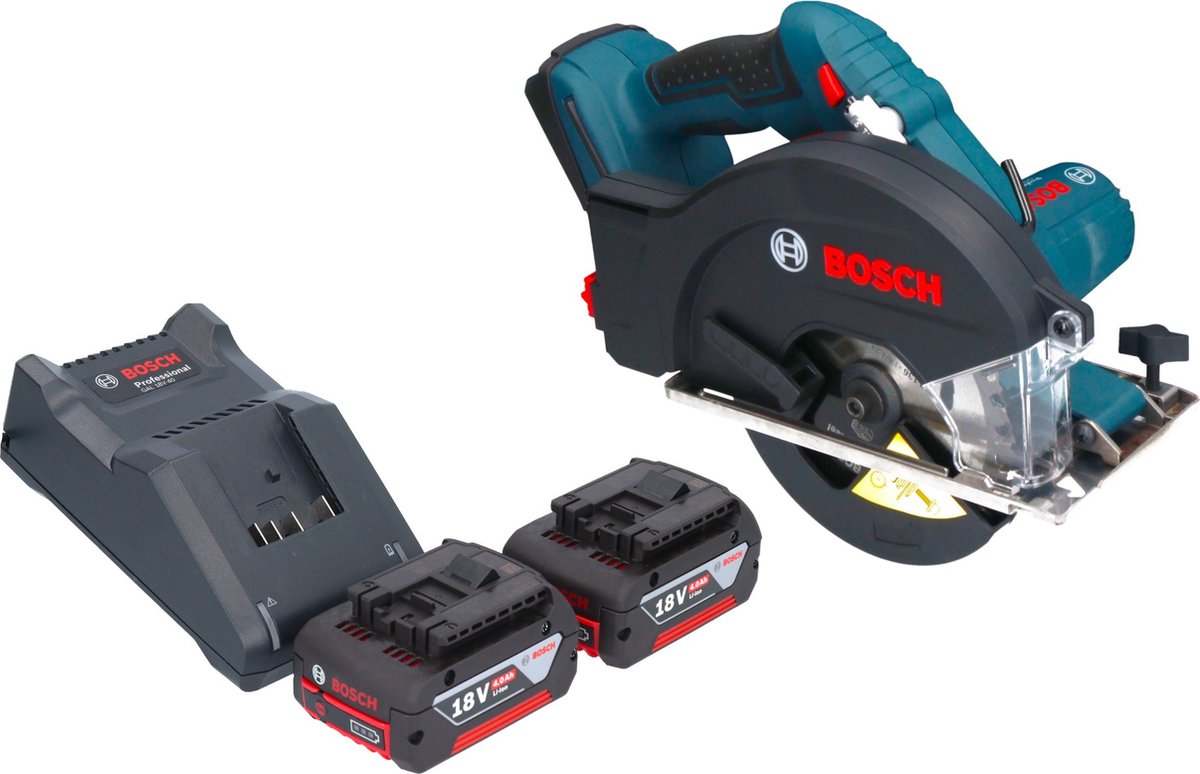 Bosch GKM 18V-50 Professionele accu metaalcirkelzaag 18 V 136 mm borstelloos + 2x accu 4.0 Ah + lader