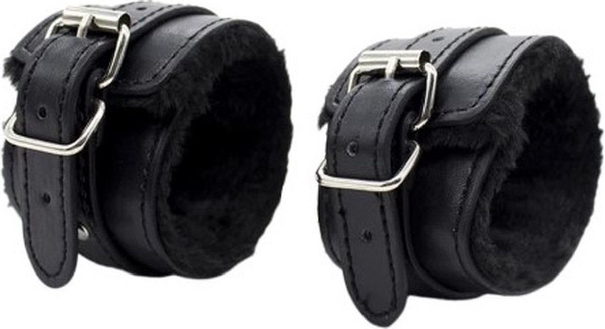 Goedkoopste Handboeien - Bondage - Verstelbaar - Pluche - Zwart