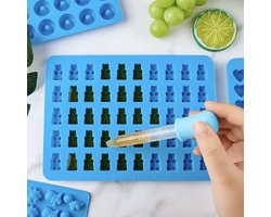 CHPN - Snoepvorm - Mal voor snoep - Siliconen beertjes mal - Mold - Gummy Bears - Gummie beertjes - 50 beertjes - Zelf snoep of chocolade maken