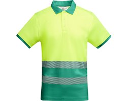 Polo techniquement très visible / Haute Visibilité à manches courtes Jaune / Vert modèle Atrio taille 2XL