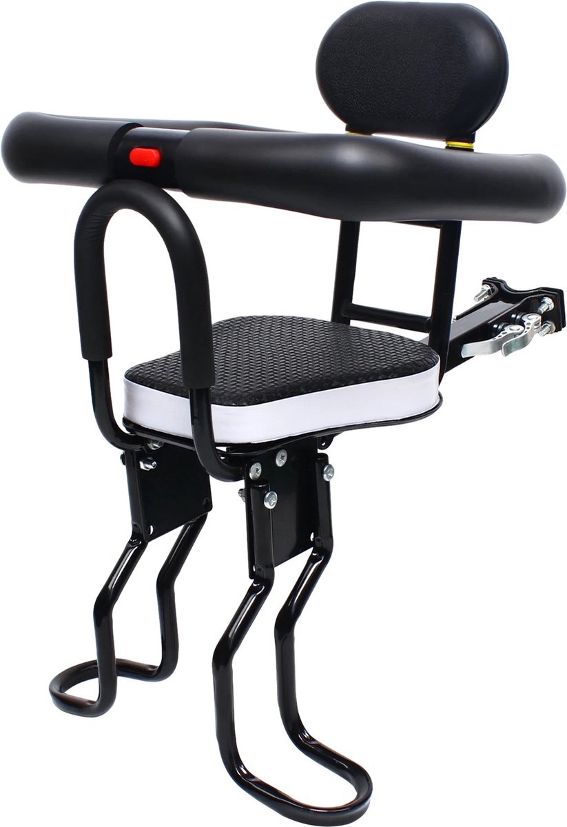 Stemily Fietsstoeltje - Voorzitje - Fietszitje - 6maanden tot 3jaar - Tot 25KG - Veiligheidsgordel - Vangrail - 32x34x32cm