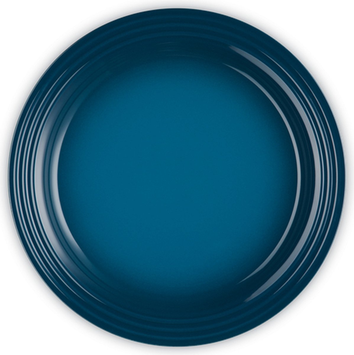 Le Creuset 4 aardewerken dinerborden Deep Teal 27cm