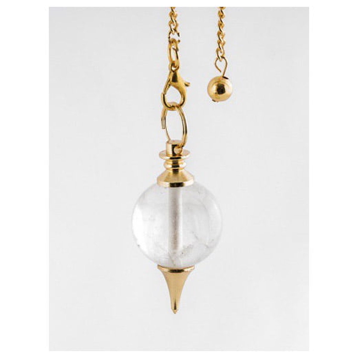 Bergkristal bal pendel met ketting