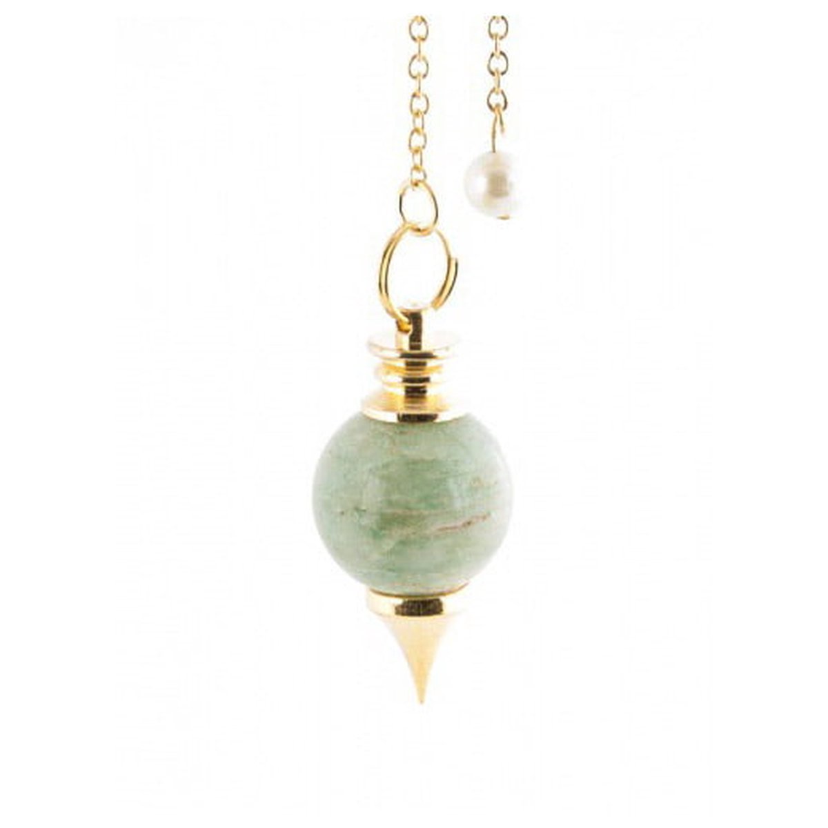 Aventurijn bal pendel met ketting