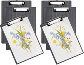 Inovra ® Praktisch Houten Klemmbord Set van 6 voor Diverse Gebruiken in Huis en Kantoor