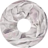 Dunne Colsjaal - Print - Grijs/Ecru - 80 x 50 cm (20303#)