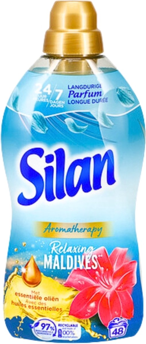 Goedkoopste Silan Aromatherapy - Wasverzachter - Relaxing Maldives - Essentiële Oliën en Langdurige Parfum - 48 Wasbeurten - 1.056L