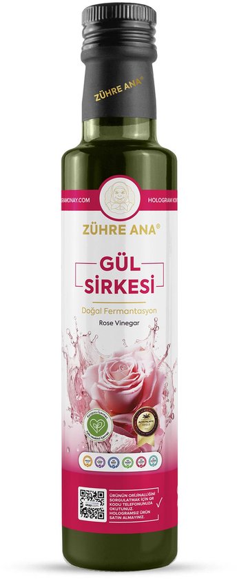 Vinaigre de rose Zühre Ana – Fermentation naturelle | Digestion, Soins de la peau et gestion du poids 500 ml