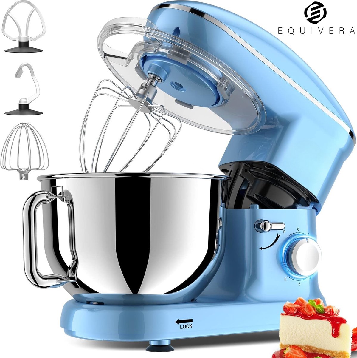 Equivera Deegmachine - Kneedmachine - Deegmixer - Keukenmixer - Keukenmachine