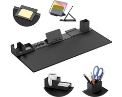Desk Pad Set – 6 in 1 Muismat met Magnetische Desktop Opslag Accessoires – DIY Functie voor Telefoon en Tablet Standaard – Bekerhouder – Kaarthouder – Pennenhouder voor Kantoor en Thuis