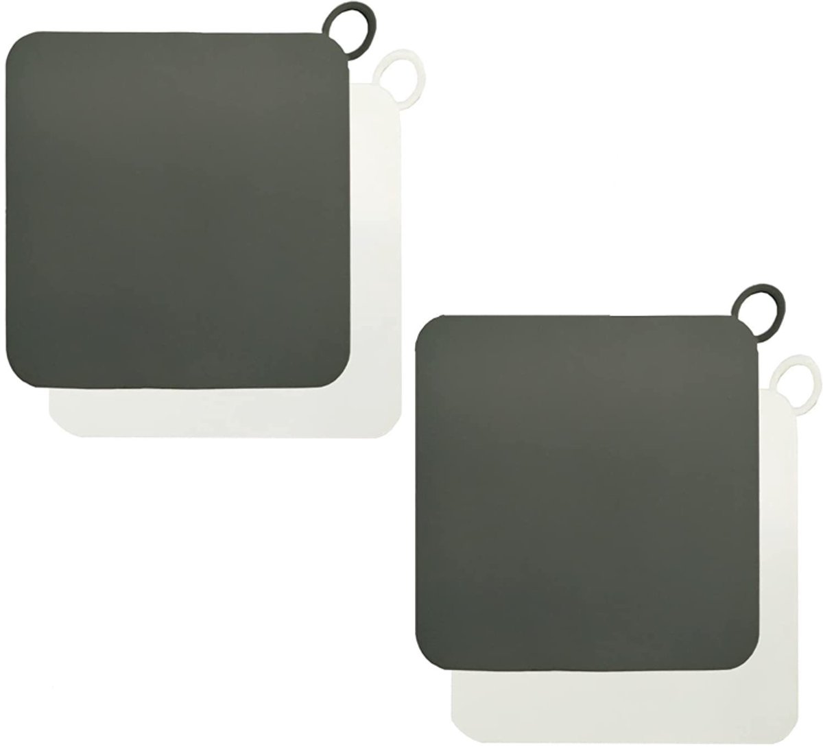 Goedkoopste 4 Stuks - afvoermat voor de vloer - Anti-geur - voor Badkamer toilet afvoerputje mat - siliconen - wit 2&grijs 2 - Niet gemakkelijk te lekken en niet gemakkelijk te vervormen - 15 15cm