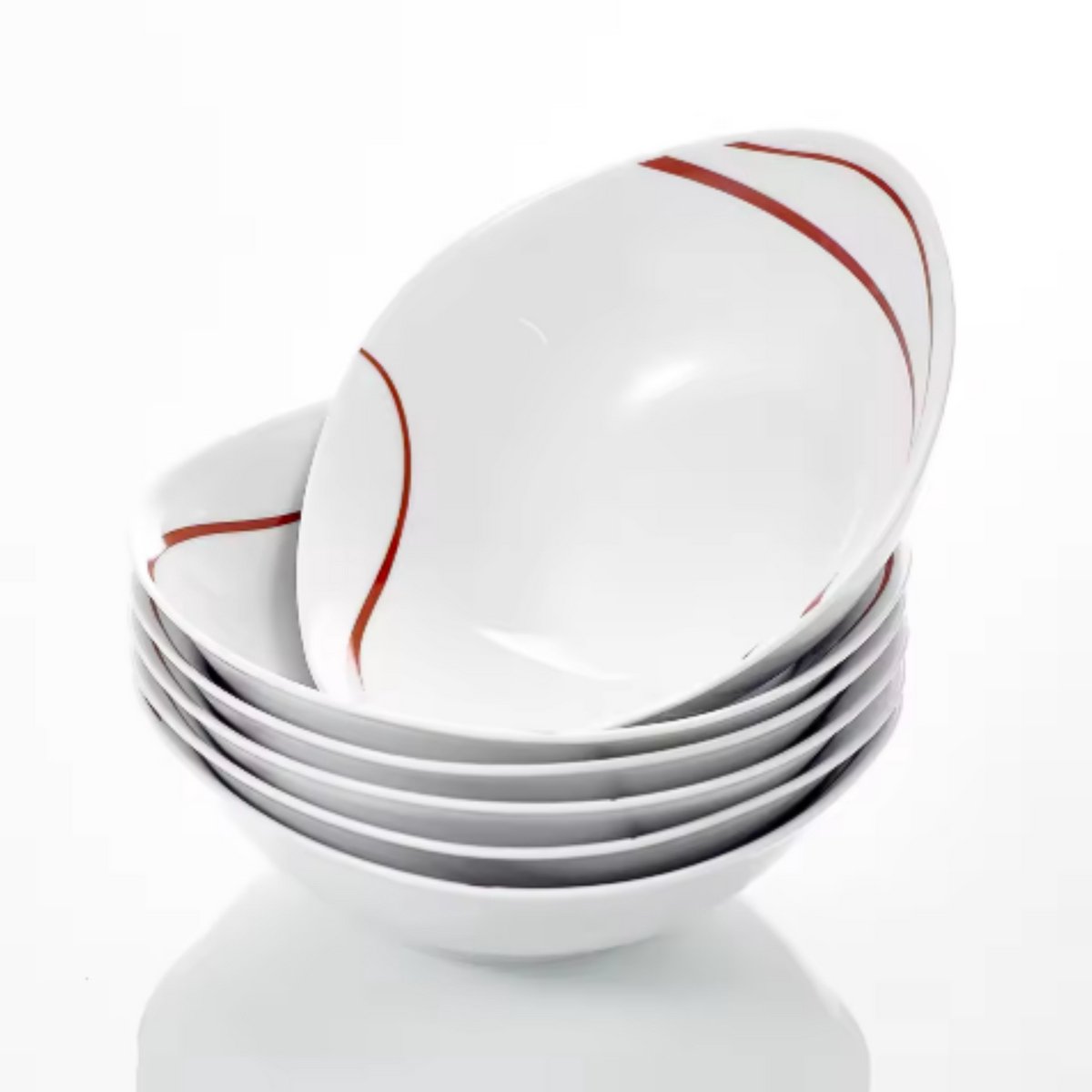 Elegant Diepe borden – 6 persoons – 6 delig – Keramisch – Serviesset
