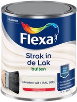 Flexa - Strak In De Lak Buitenlak Hoogglans - Gebroken Wit / Ral 9010 - Mengverf - 1 L