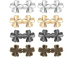 8 paar Broek Taille Tightener - Broekverkleiner - Verstelbare Taille Gesp Set Afneembare Knop Aanscherping Knop Richter Knoppen - Pins - Voor Broek Jeans Rokken Mouwen - Universeel - Herbruikbaar - One Size