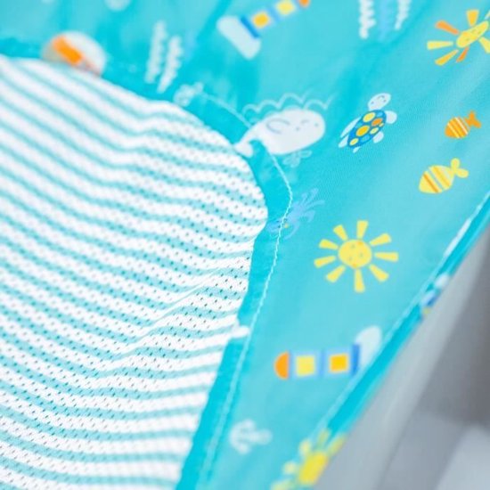 INGENUITY Babybadje, zeer comfortabel, extra groot met zachte stoffen draagzak, zitkussens, plank, tot 24 maanden van INGENUITY — afbeelding 5