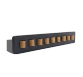Brilhouder Voor Aan De Muur, Brillenopslag Voor Meerdere Brillen Zonnebrillen Organizer 6 Leren Brillenstandaard Om Op Te Hangen Houten Werk Voor Hangglazen Zwart