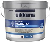 Sikkens Alpha Rezisto Easy Clean - 10 liter - Muurverf - Dekkend - Binnen - Mat - RAL 9016 -verkeerswit - Schrobklasse 1