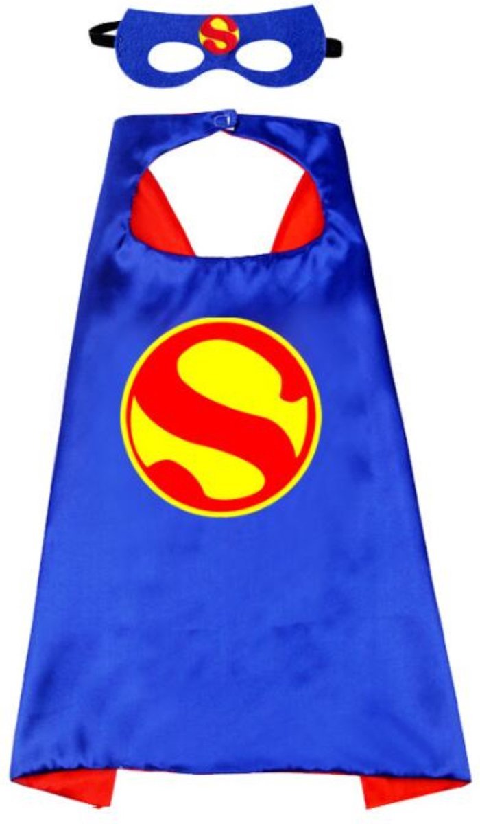 Joya Kids® Set van 2 Spinnen en Super man held Cape en Masker Set | Superhelden verkleedpak | Spider en Super pak | Cape | Masker | Kostuum jongens — afbeelding 3