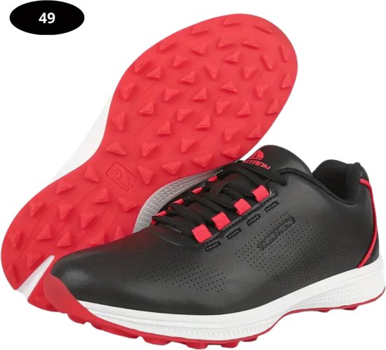 Livano Golfschoenen Heren - Sneakers - Golfkleding - Golfschoenen Antislip - Waterdicht - Golfen - Zwart 49