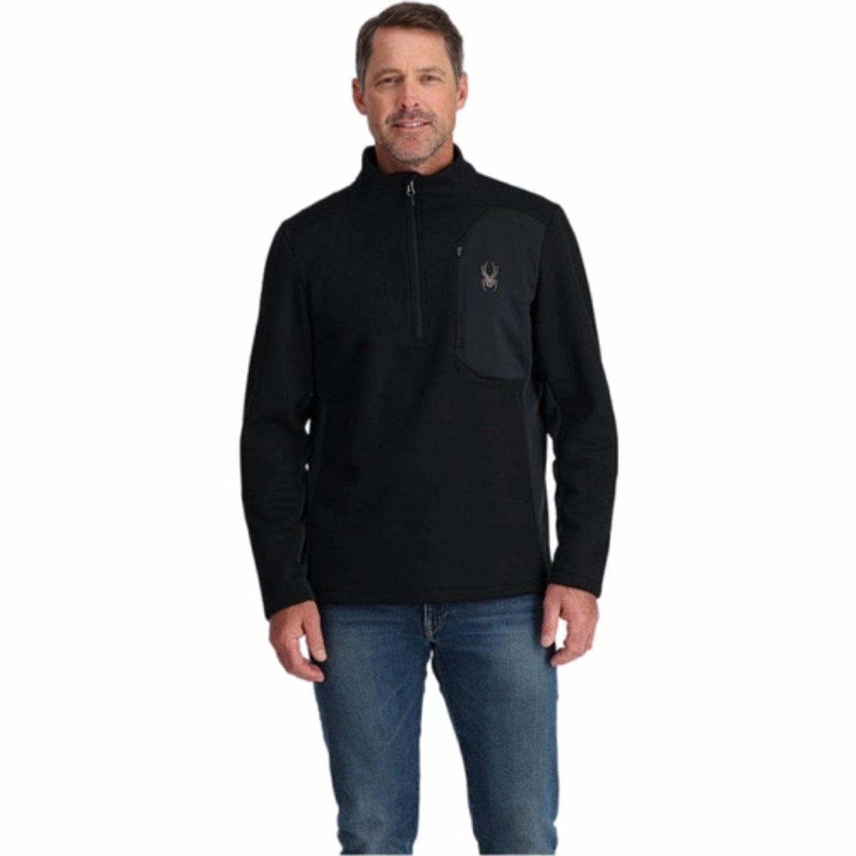 Skipully Spyder Men Bandit 1/2 Zip Zwart