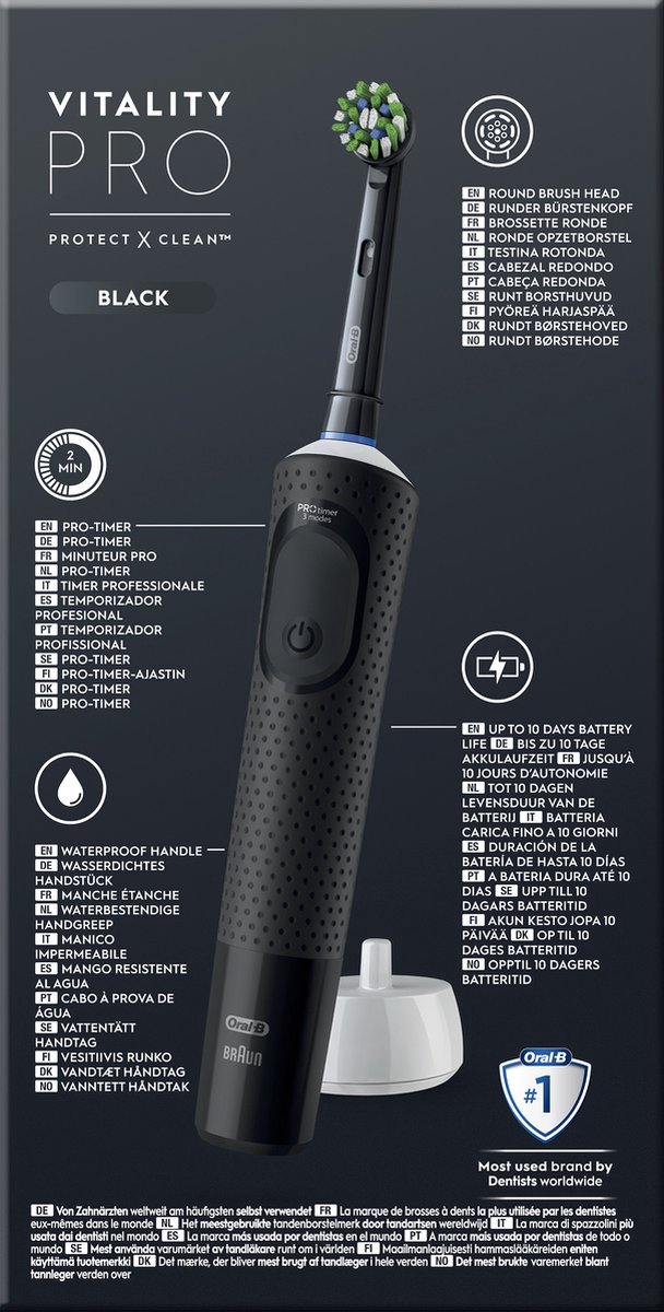 Oral B Vitality PRO X Clean Elektrische Tandenborstel - Zwart — afbeelding 6