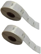 Label Tape Geschikt voor Dymo 11352 | 54 x 25 mm | S0722520 - Wit - 500 labels per Rol - 2 stuks - Geschikt voor: 310 320 330 400 400 Turbo 400 Duo 450 450 Turbo 450 Twin Turbo 450 Duo 4XL Wireless