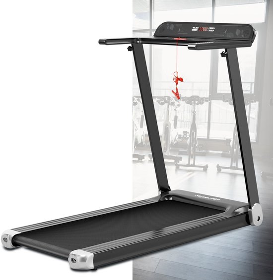 Loopband Inklapbaar 12km/u Zilver voor Thuisgebruik - Loopband - €379,95