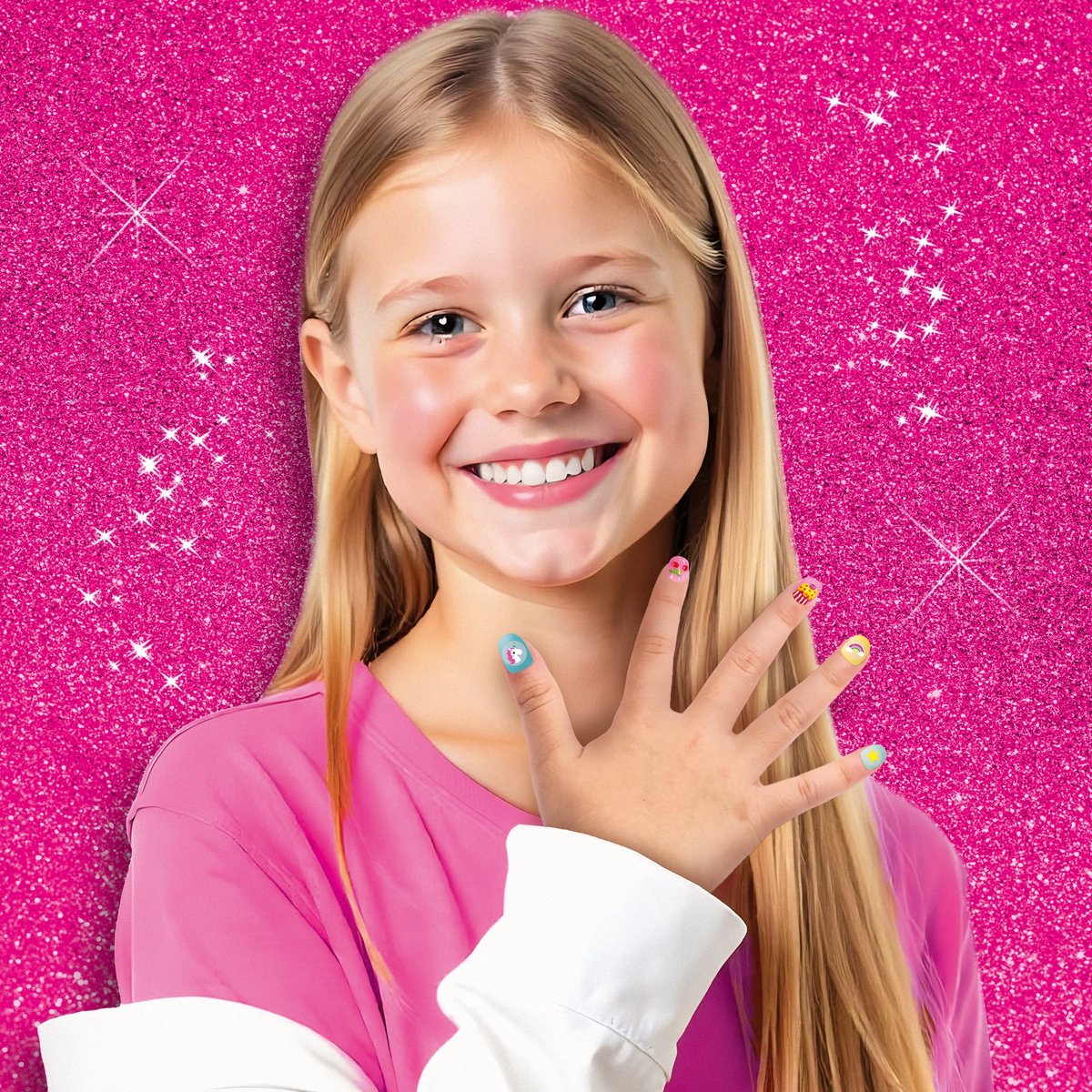 SES Creative - Unicorn - Nagel Ontwerper - Knutselen Meisjes - Nagellak en Glitterstenen - Vanaf 6 jaar — afbeelding 5