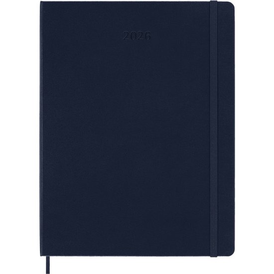 Moleskine 12 Maanden Agenda - 2026 - Wekelijks - XL - Harde Kaft - Saffier Blauw