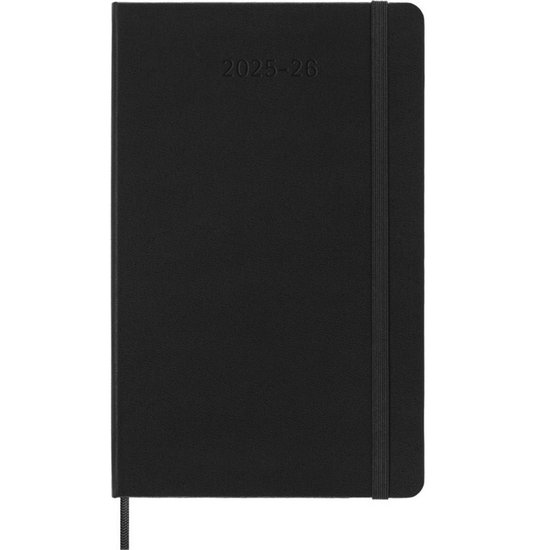 Moleskine Wekelijkse Smart Planner 12 Maanden 2024, Smart Planner, Agenda 2024, Elastische sluiting, Zwart