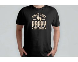 First Time Pappy - T Shirt - vader - dad - beste vader ter wereld - verjaardag - vaderdag - best dad in the world - father - liefde - cute