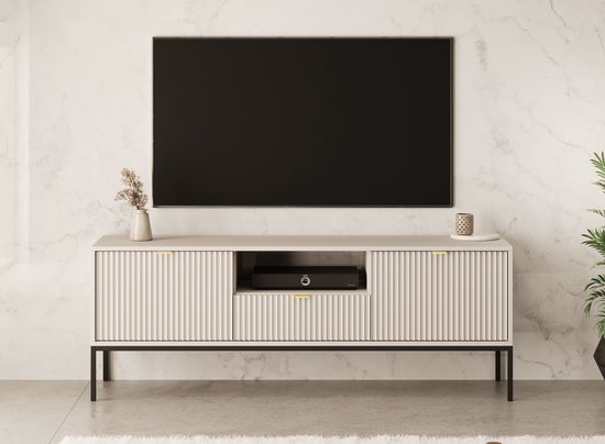 Meubella - TV-Meubel Navil - Beige - 154 cm