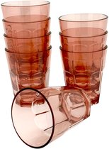 Buddy´s Bar - Set van 6 hoogwaardige 0,5 liter Tritan kunststof drinkglazen, BPA-vrij, kristalglas-look, onbreekbare herbruikbare glazen, herbruikbaar en vaatwasmachinebestendig, 500 ml, grijs