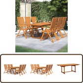 Ensemble de salle à manger de jardin vidaXL - 7 pièces - Bois d'acacia Massief