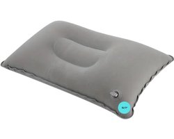SL17 Ergonomisch Reiskussen - Opblaasbaar Kussen - Ideaal voor op Reis - Grijs Design