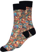 Chaussettes King Kerosin Seventies noires pour homme, pointure 39-42