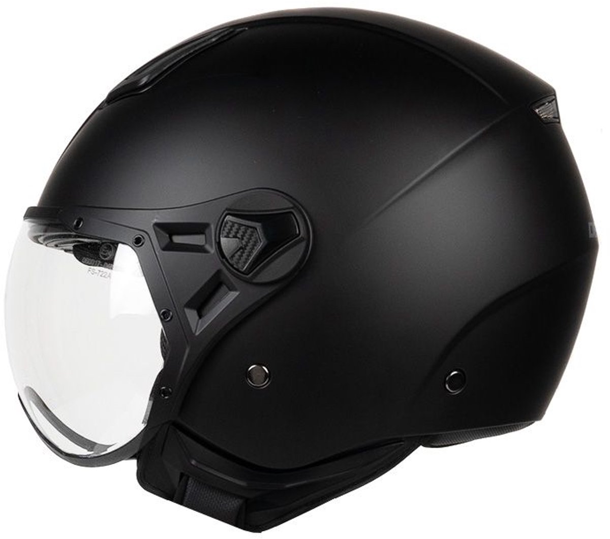 MOTOBLOUZ HELIOS Scooterhelm - Motorhelm - Jet Helm voor Vespa, Scooter, Motor Brommer & Snorfiets - Zwarte mat - L – foto 4