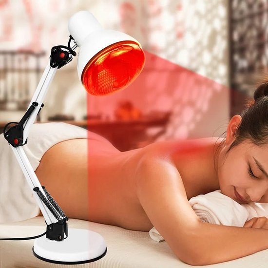RM Store® - Lampe de Massage - Lampe infrarouge - Thérapie par lumière rouge - Maux de dos - Arthrite - Corps entier - Wit - 14 x 13 cm.