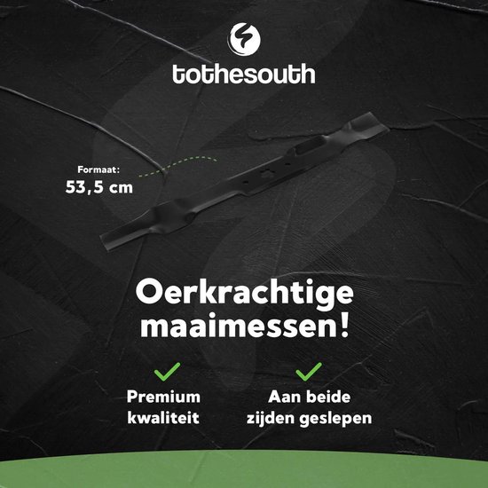 To the South® 53.5 cm Mulchmes geschikt voor Husqvarna, Craftsman, Poulan, Jonsered, AYP, Snapper, Ryobi & Partner 532134149, 134149 (set van 2 messen) van To the South — afbeelding 5