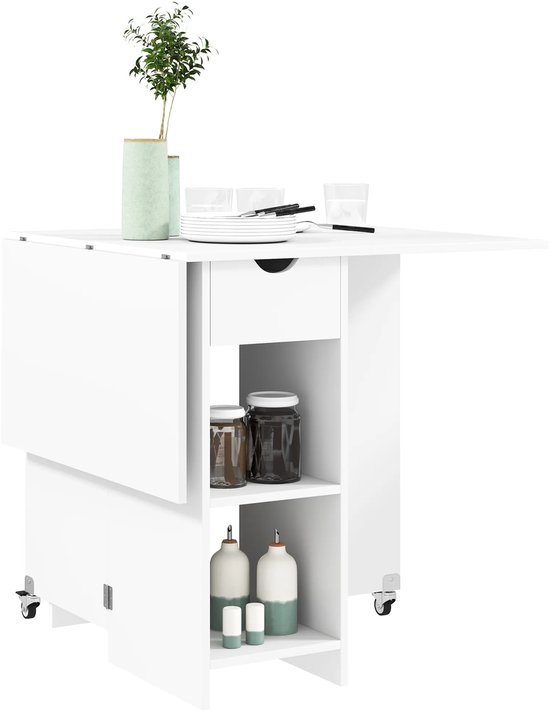 VASAGLE Eettafel, Opklapbare Keukentafel voor 2-4 Personen, voor VASAGLE Eettafel, Opklapbare Keukentafel voor 2-4 Personen, voor