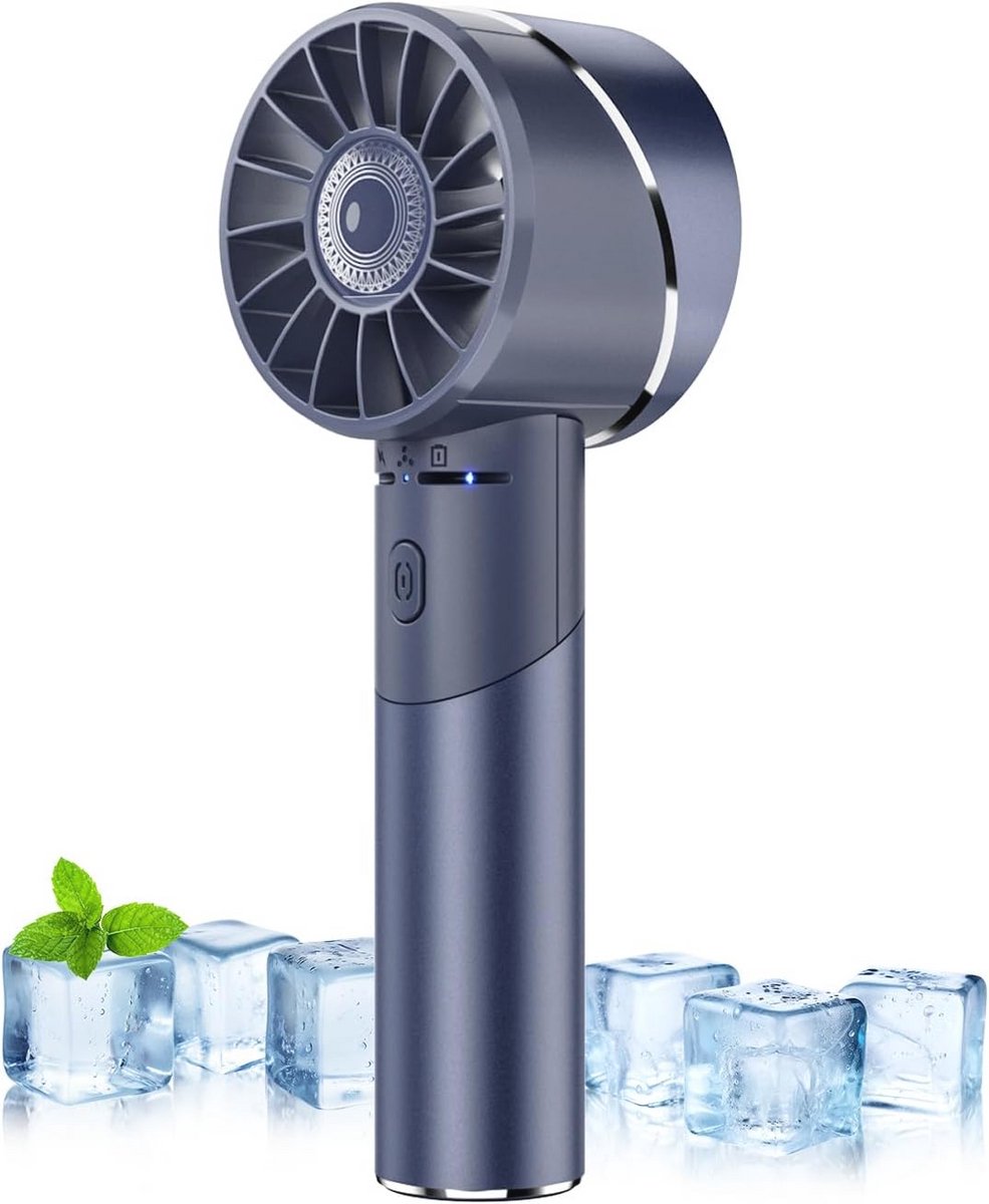 Draagbare USB-oplaadbare Mini Ventilator met 4 Snelheden en 2600 mAh Batterij - Perfect voor Reizen en Camping