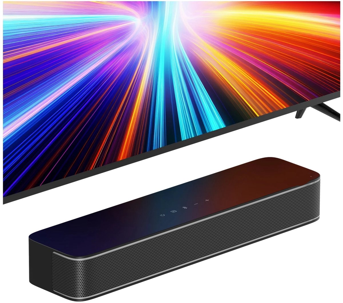 Soundbar - Soundbars voor TV - Soundbar met Subwoofer - Soundbar 120W – 2.1ch TV – Bluetooth 5.3 – Smart App - EQ-instellingen – Draadloos - Bedraad – Geschikt voor TV, PC & Gaming - Zwart