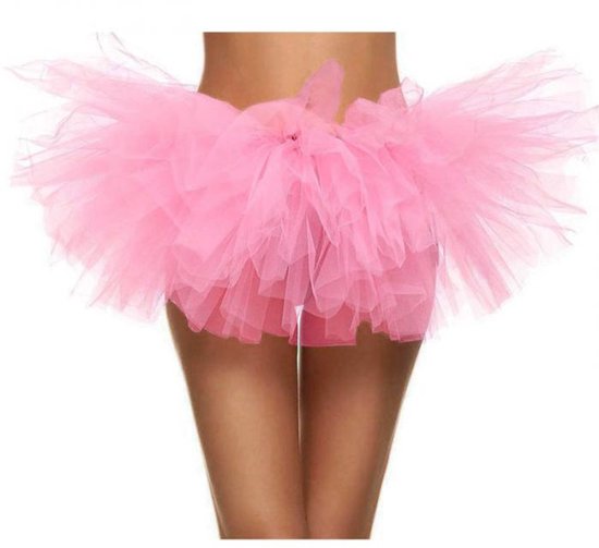 KIMU Tutu Super Courte en Tulle Rose Clair KIMU Taille XS SM