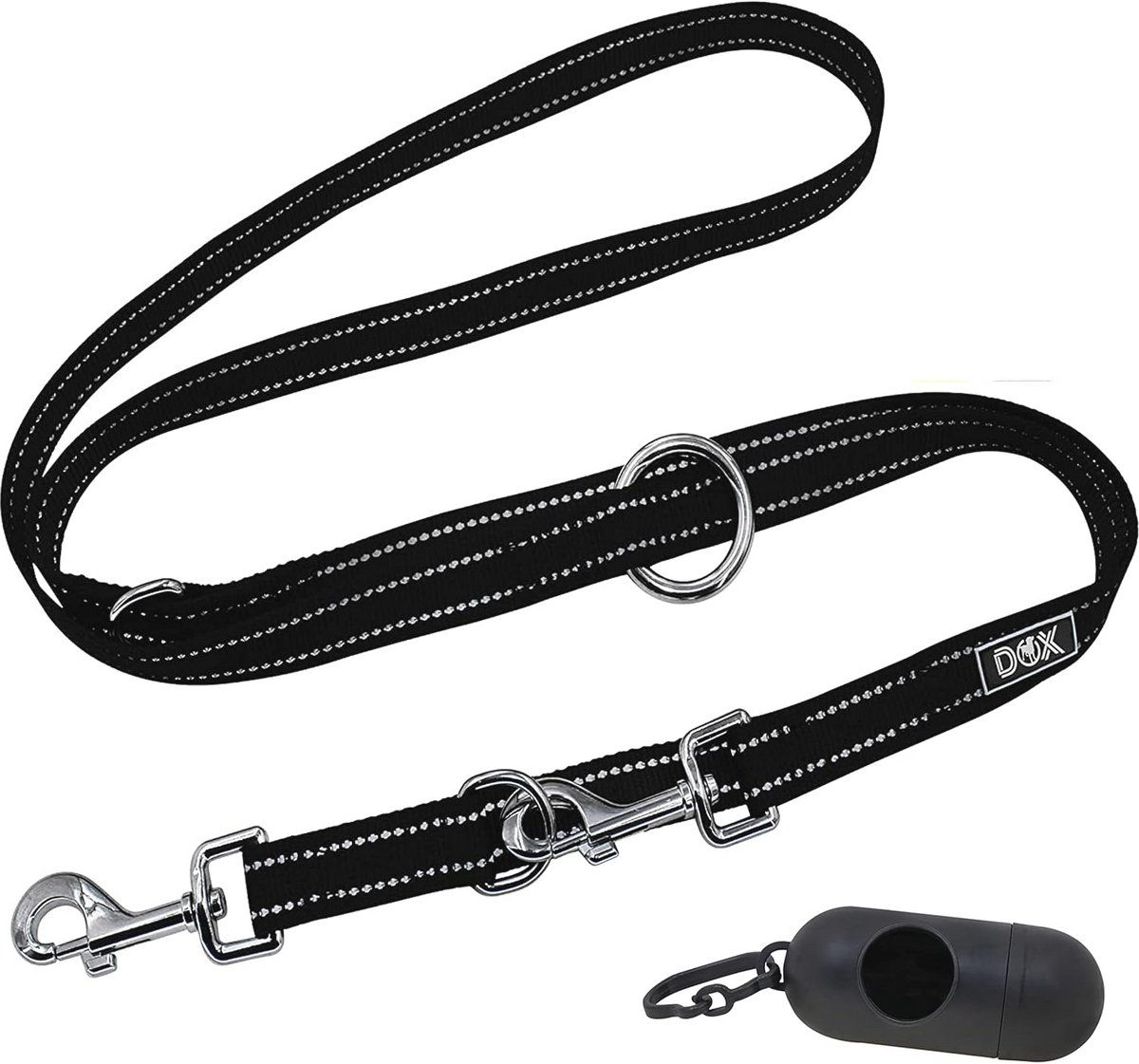 Reflecterende 2 meter Nylon Hondenriem - 3-wegs Verstelbaar voor Training en Wandelen