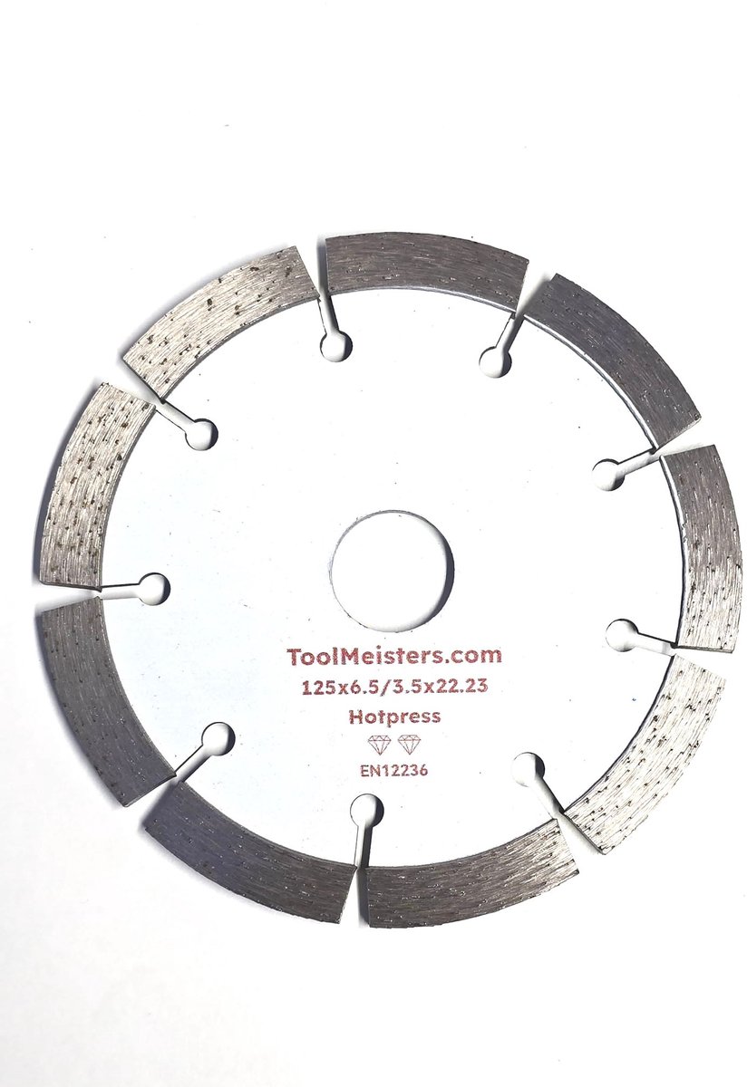 ToolMeisters - Voegenslijpchijf Diamant Hotpress | 125mm x 22.23mm 9 tands