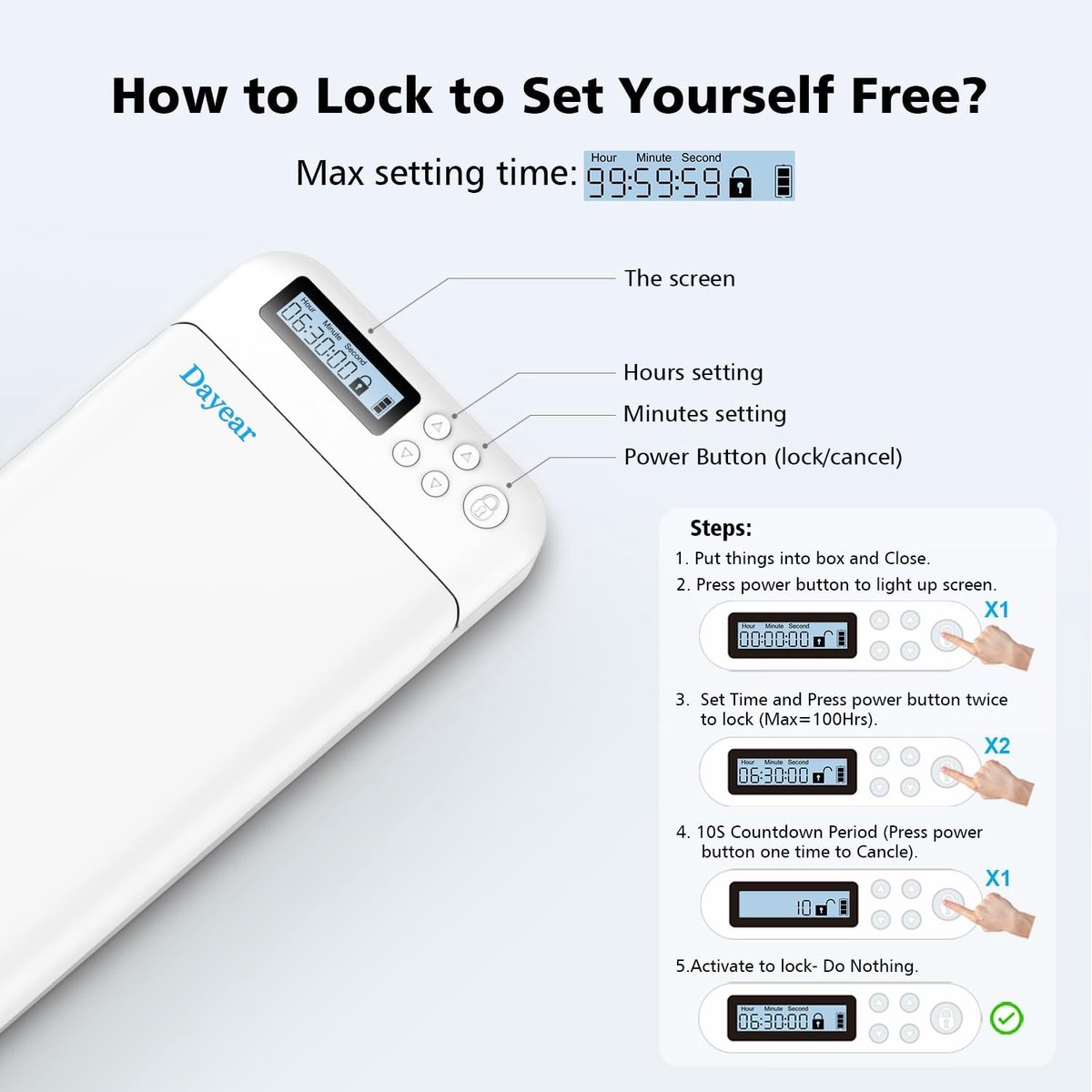 iDiskk iPhone/Ipad Timer Lock Box, Timer Lock Box for iPad/Tablet/TV Controller, Phone Prison with Timer, Phone Lock for Self-discipline, Lock Phone Addiction (New iDiskk iPhone/Ipad Timer Lock Box, Timer Lock Box for iPad/Tablet/TV Controller, Phone Prison with Timer, Phone Lock for Self-discipline, Lock Phone Addiction (New