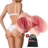 Quick Relief Amy™ - Masturbator - Pocket Pussy - Realistische 2 in 1 Vagina en Anus - Sex Toy voor Mannen - Roze
